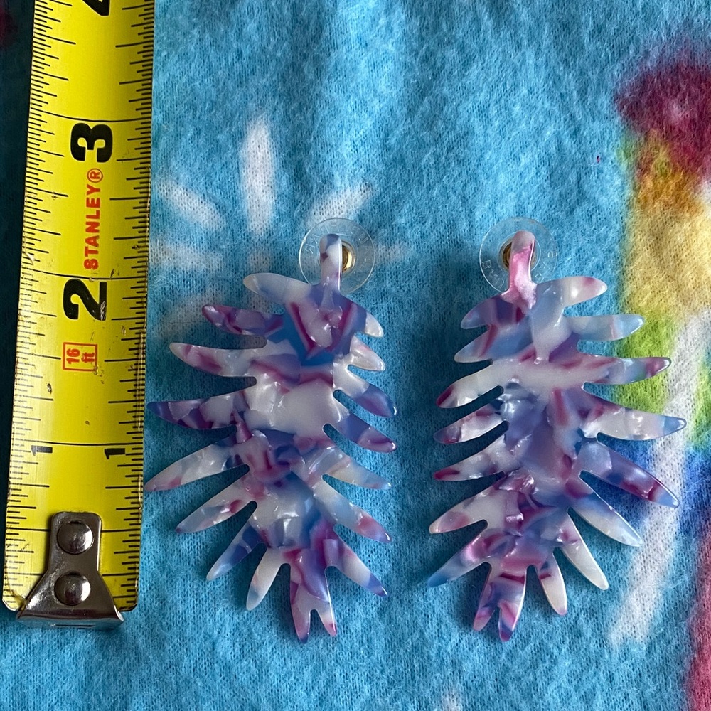 Colorful Leaf-Shaped Earrings